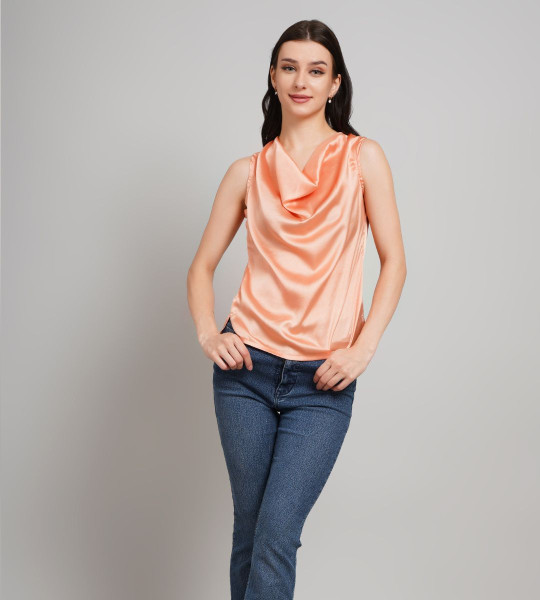 Women Cowl Neck Regular Top