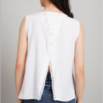 Women Cotton Square Neck Peplum Top