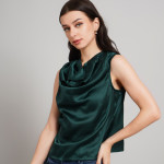 Women Print Cowl Neck Top