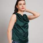 Women Print Cowl Neck Top