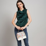 Women Print Cowl Neck Top