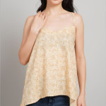 Women Floral Printed Shoulder Straps A-Line Top