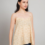 Women Floral Printed Shoulder Straps A-Line Top