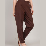 Women Comfort High-Rise Easy Wash Pleated Trousers