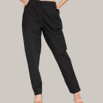Women Comfort High-Rise Easy Wash Pleated Trousers