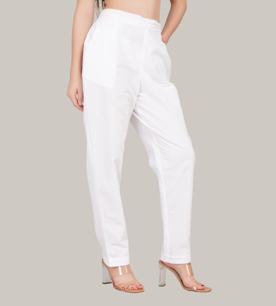 Women Comfort High-Rise Easy Wash Pleated Trousers