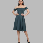 Off-Shoulder Fit & Flare Dress