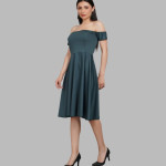 Off-Shoulder Fit & Flare Dress