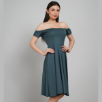 Off-Shoulder Fit & Flare Dress
