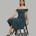 Off-Shoulder Fit & Flare Dress