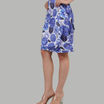 Floral Printed Wrap Above Knee Length Skirt