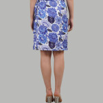 Floral Printed Wrap Above Knee Length Skirt