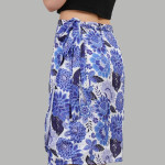 Floral Printed Wrap Above Knee Length Skirt