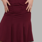 Mid-Rise A-Line Knee Length Skirt