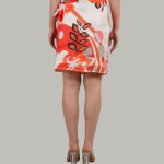 Floral Printed Wrap Above Knee Length Skirt