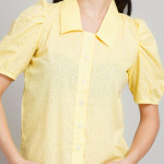 Comfort Floral Printed Cuban Colar Crop Casual Shirt