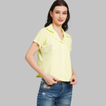 Comfort Floral Printed Cuban Colar Crop Casual Shirt